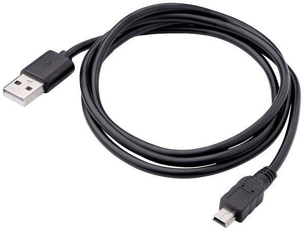 Produktbild: Akyga USB-Kabel USB-A Stecker, USB-Mini-B Stecker 1.00m Schwarz AK-USB-22