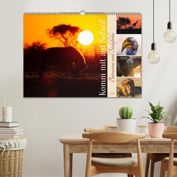 Produktbild: Komm mit auf Safari! Botswana und S&uuml;dafrika (Wandkalender 2026 DIN A2 quer), CALVENDO Monatskalender