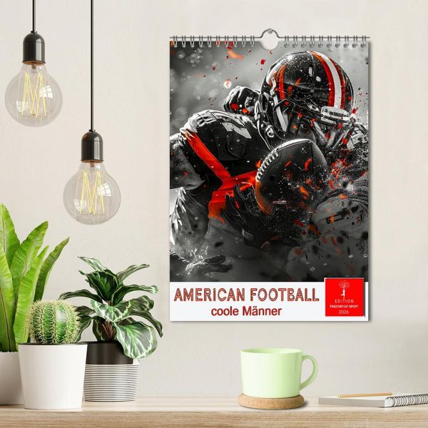 Produktbild: American Football - coole M&auml;nner (Wandkalender 2026 DIN A4 hoch), CALVENDO Monatskalender