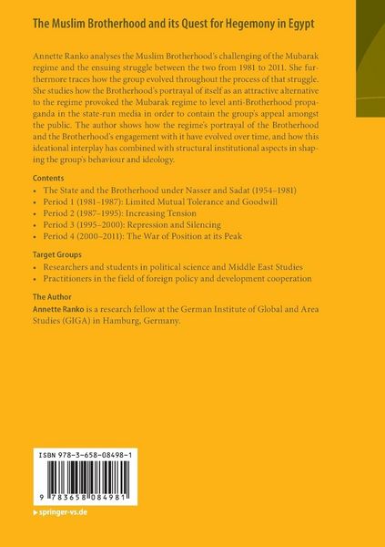 Produktbild: The Muslim Brotherhood and its Quest for Hegemony in Egypt
