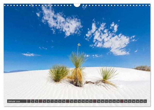 Produktbild: WHITE SANDS Die wei&szlig;e W&uuml;ste in New Mexico (Wandkalender 2026 DIN A3 quer), CALVENDO Monatskalender