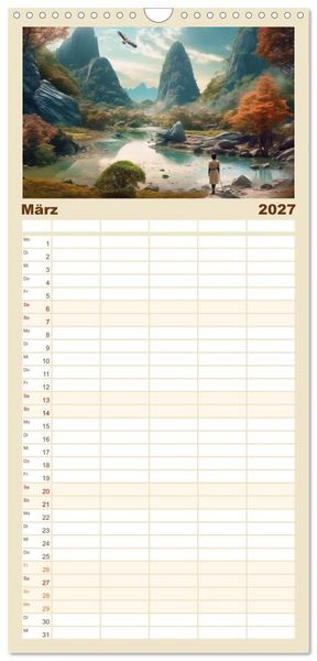 Produktbild: Familienplaner 2027 - Was heute noch wie ein M&auml;rchen klingt... mit 5 Spalten (Wandkalender, 21 x 45 cm) CALVENDO