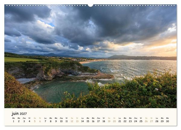Produktbild: Entre monts et vagues - Une ann&eacute;e au Pays Basque (Calendrier mural 2027 DIN A2 vertical), CALVENDO calendrier mensuel