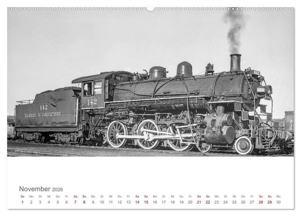Produktbild: US-Dampflokomotiven (Wandkalender 2026 DIN A2 quer), CALVENDO Monatskalender