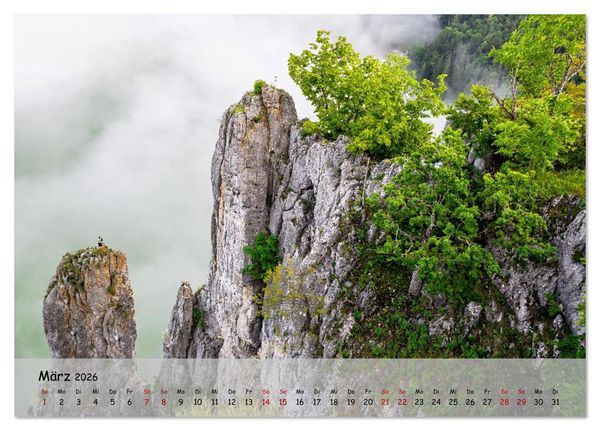 Produktbild: Im Donautal zwischen Beuron und Sigmaringen (Tischkalender 2026 DIN A5 quer), CALVENDO Monatskalender