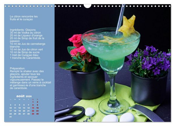 Produktbild: Cocktails de vodka Fascination (Calendrier mural 2026 DIN A3 vertical), CALVENDO calendrier mensuel