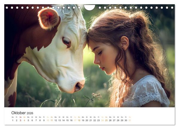 Produktbild: Magische Tierliebe (Wandkalender 2026 DIN A4 quer), CALVENDO Monatskalender