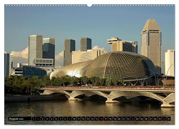 Produktbild: Asien - Singapur (hochwertiger Premium Wandkalender 2026 DIN A2 quer), Kunstdruck in Hochglanz