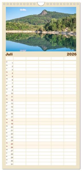 Produktbild: Familienplaner 2026 - HEGAUBERGE mit 5 Spalten (Wandkalender, 21 x 45 cm) CALVENDO