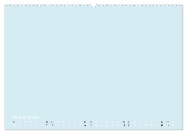 Produktbild: Bastelkalender - hell Blau (Wandkalender 2026 DIN A2 quer), CALVENDO Monatskalender