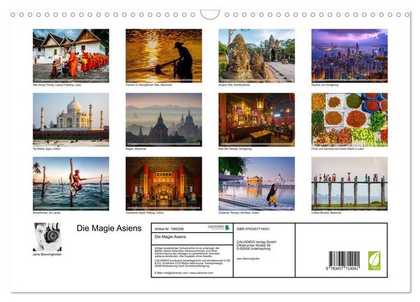 Produktbild: Die Magie Asiens (Wandkalender 2026 DIN A3 quer), CALVENDO Monatskalender