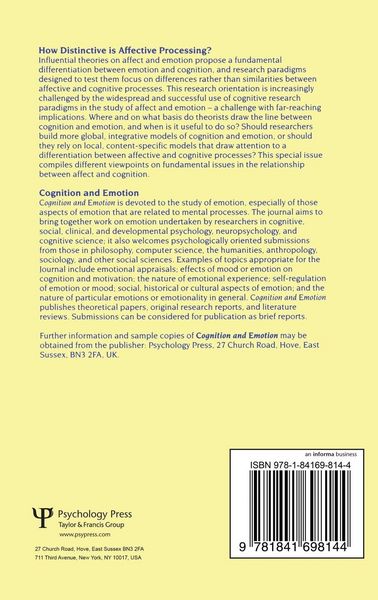 Produktbild: How Distinctive is Affective Processing?