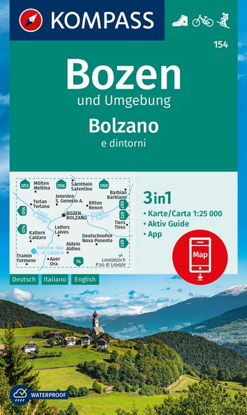 Produktbild: KOMPASS Wanderkarte 154 Bozen und Umgebung