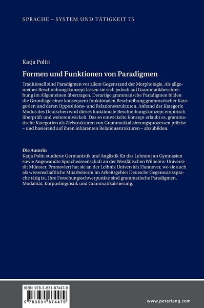 Produktbild: Formen und Funktionen von Paradigmen