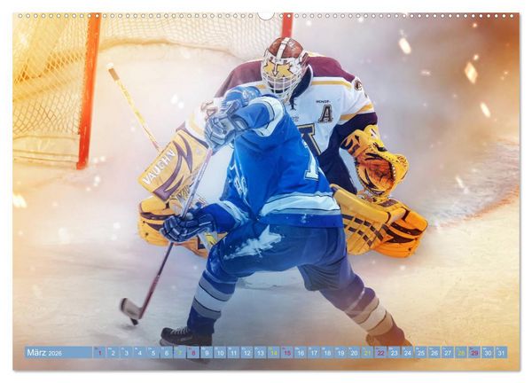 Produktbild: Eishockey - Fight (hochwertiger Premium Wandkalender 2026 DIN A2 quer), Kunstdruck in Hochglanz