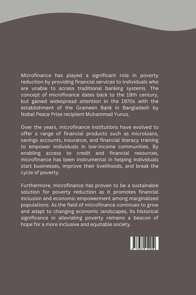 Produktbild: Microfinance: A Historical Perspective on Its Role in Poverty Reduction