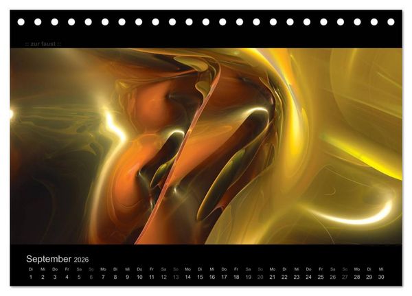 Produktbild: Abstrakte Kunst (Tischkalender 2026 DIN A5 quer), CALVENDO Monatskalender