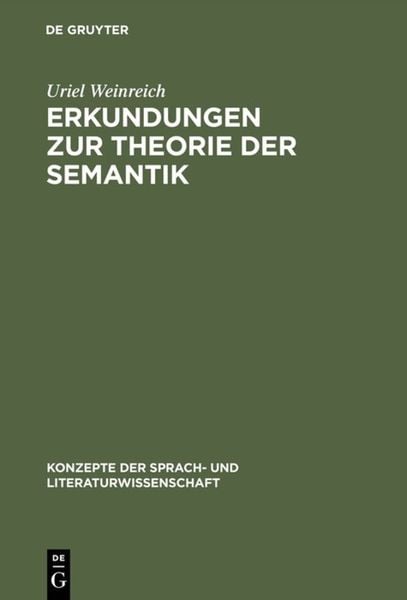 Produktbild: Erkundungen zur Theorie der Semantik