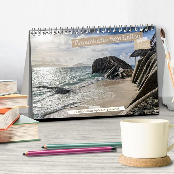 Produktbild: Traumhafte Seychellen (Tischkalender 2026 DIN A5 quer), CALVENDO Monatskalender