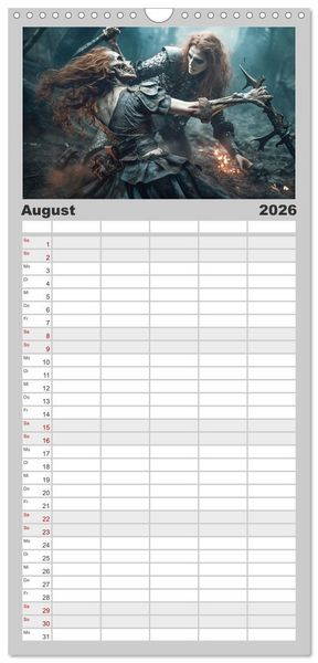 Produktbild: Familienplaner 2026 - Im Land der Hexen und Hexer mit 5 Spalten (Wandkalender, 21 x 45 cm) CALVENDO