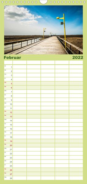 Produktbild: Nordsee Tr&auml;umereien - Familienplaner hoch (Wandkalender 2022 , 21 cm x 45 cm, hoch)