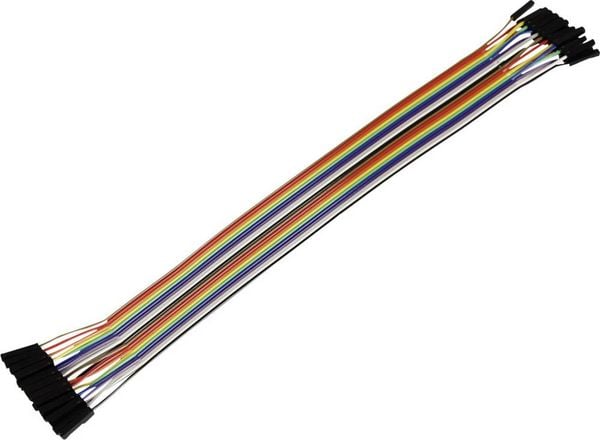 Produktbild: Joy-it RB-CB5-025 Jumper-Kabel Raspberry Pi&reg;, Banana Pi, Arduino [20x Drahtbr&uuml;cken-Buchse - 20x Drahtbr&uuml;cken-Buchse] 25.00 cm Bunt