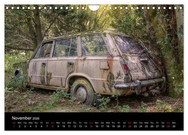 Produktbild: Sleeping Beauties Old Rusty Cars (Wall Calendar 2026 DIN A4 landscape), CALVENDO 12 Month Wall Calendar