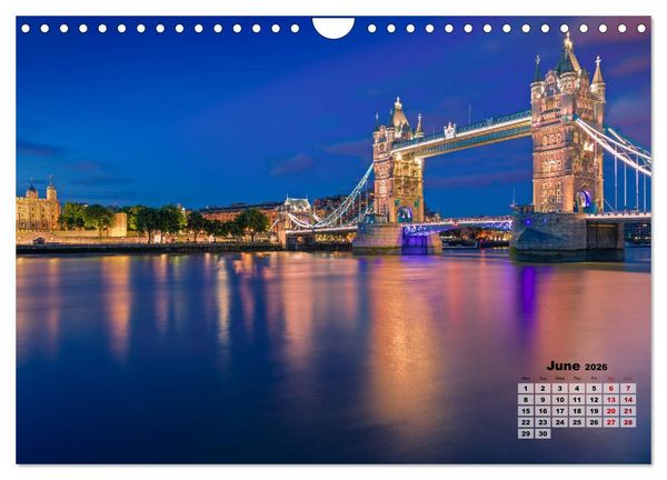 Produktbild: The Fascination of Bridges (Wall Calendar 2026 DIN A4 landscape), CALVENDO 12 Month Wall Calendar