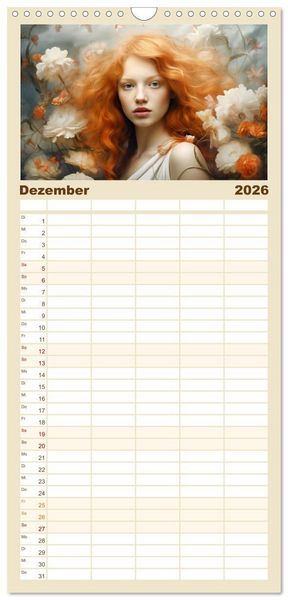 Produktbild: Familienplaner 2026 - M&auml;rchenhafte Fabelfrauen mit 5 Spalten (Wandkalender, 21 x 45 cm) CALVENDO