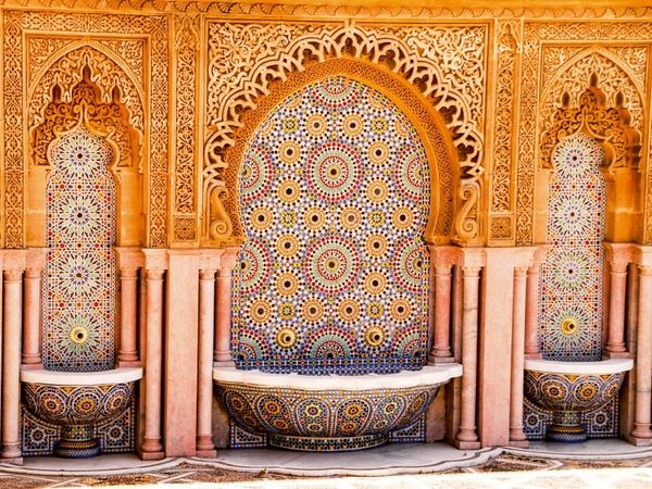 Produktbild: CALVENDO Puzzle Mit Mosaiken verzierte Brunnen in Fes | 1000 Teile Lege-Gr&ouml;&szlig;e 64x48cm Foto-Puzzle f&uuml;r gl&uuml;ckliche Stunden