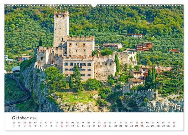 Produktbild: Malcesine am Gardasee (hochwertiger Premium Wandkalender 2026 DIN A2 quer), Kunstdruck in Hochglanz