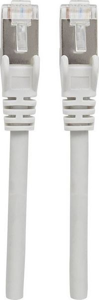 Produktbild: Intellinet 317146 RJ45 Patchkabel CAT 6a S/FTP 2.00 m Grau Folienschirm, Geflechtschirm, Halogenfrei 1 St.