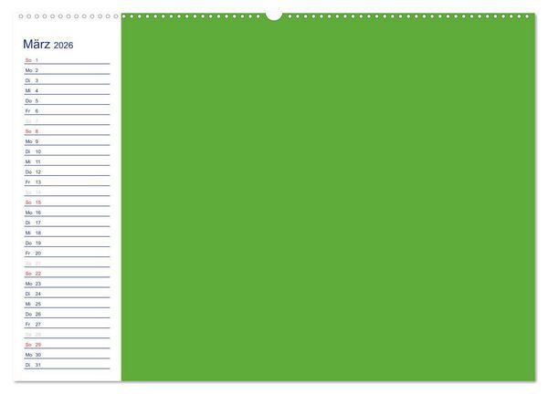 Produktbild: Farbiger Bastelkalender (Wandkalender 2026 DIN A2 quer), CALVENDO Monatskalender