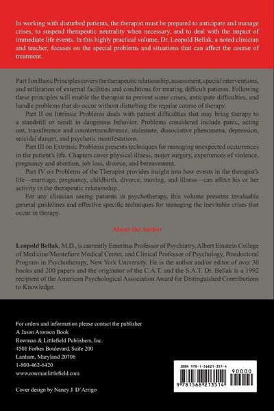 Produktbild: Crises & Special Problems in Psychoanalysis & Psychotherapy. (The Master Work Series)