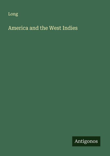 Produktbild: America and the West Indies