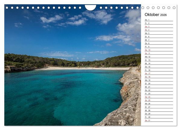 Produktbild: Mallorca - Str&auml;nde im S&uuml;dosten (Wandkalender 2026 DIN A4 quer), CALVENDO Monatskalender