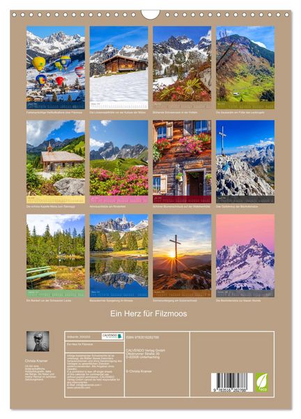 Produktbild: Ein Herz f&uuml;r Filzmoos (Wandkalender 2026 DIN A3 hoch), CALVENDO Monatskalender