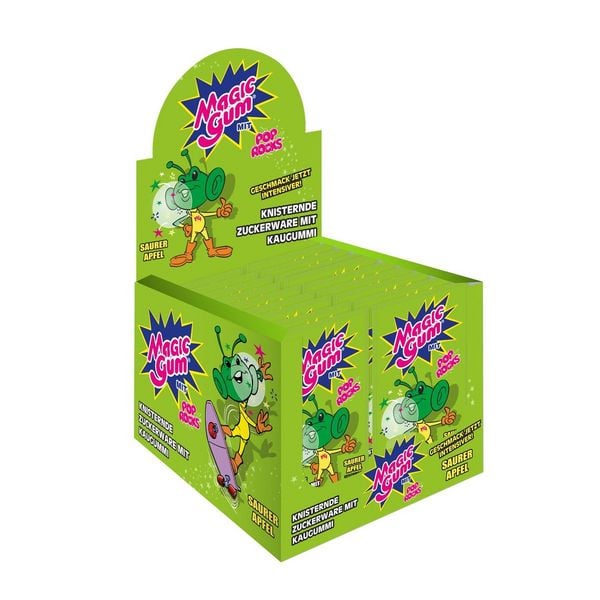 Magic Gum Pop Rocks Saurer Apfel 50x7g