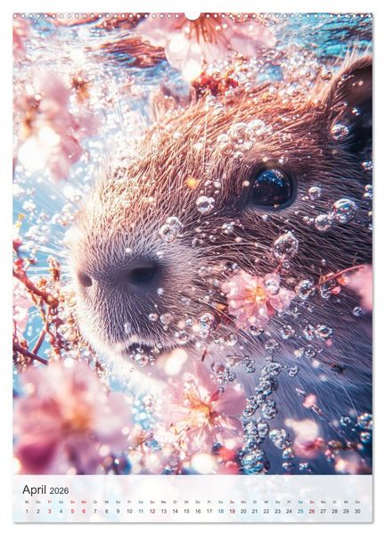 Produktbild: Capybara und Gem&uuml;tlichkeit (hochwertiger Premium Wandkalender 2026 DIN A2 hoch), Kunstdruck in Hochglanz