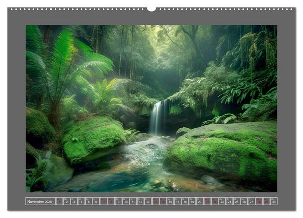 Produktbild: Tr&auml;umereien in Gr&uuml;n (hochwertiger Premium Wandkalender 2026 DIN A2 quer), Kunstdruck in Hochglanz