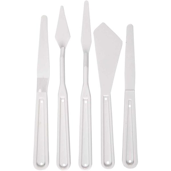 Produktbild: Creativ Company Plastik Spachtel, L 17-20 cm, B 13-33 mm, Wei&szlig;, 1 Stk