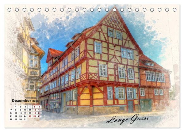 Produktbild: Quedlinburg-meine Stadt (Tischkalender 2026 DIN A5 quer), CALVENDO Monatskalender