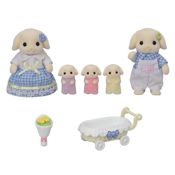 Produktbild: Sylvanian Families 5735 - Flora Rabbit Family, Kaninchen-Familie, Spielset