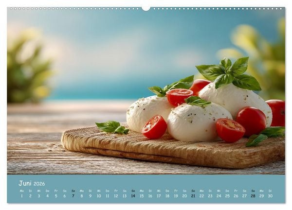 Produktbild: K&auml;sekalender - mit Gourmet K&auml;se und Platten durchs Jahr (Wandkalender 2026 DIN A2 quer), CALVENDO Monatskalender