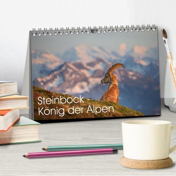 Produktbild: Steinbock - K&ouml;nig der Alpen (Tischkalender 2026 DIN A5 quer), CALVENDO Monatskalender