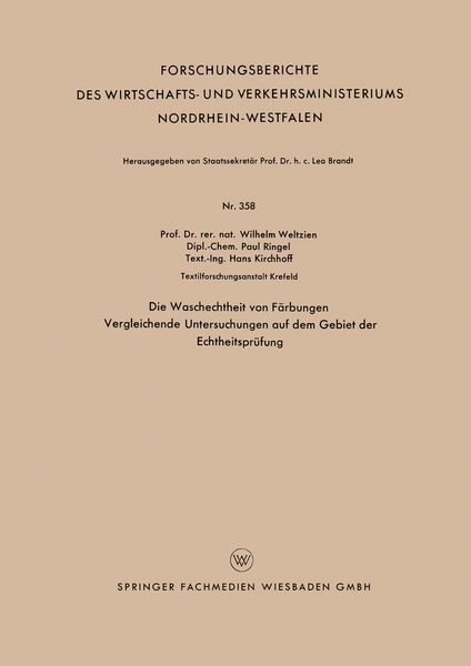 Produktbild: Die Waschechtheit von F&auml;rbungen