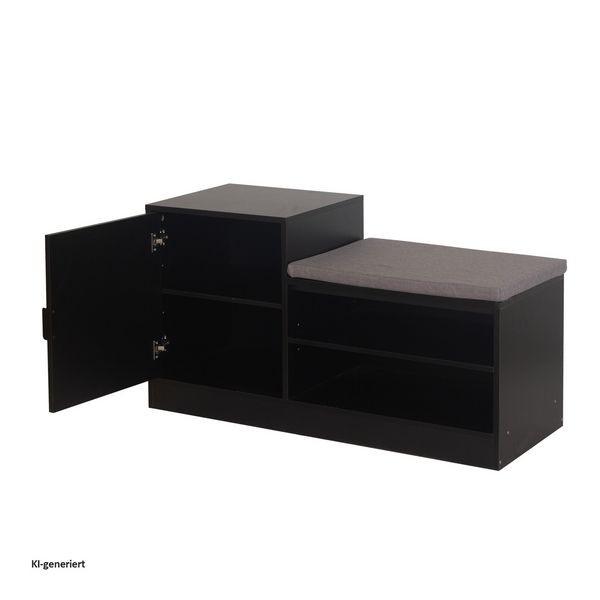 Produktbild: HTI-Living Schuhbank Dana Schwarz Schuhbank Dana Schwarz