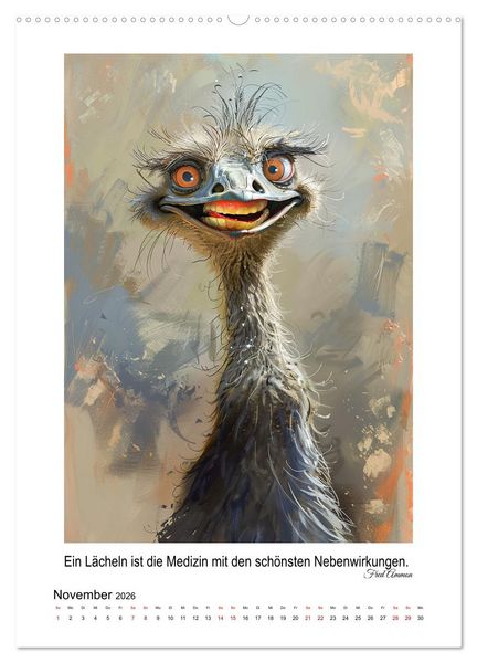 Produktbild: Jeden Tag ein L&auml;cheln (Wandkalender 2026 DIN A2 hoch), CALVENDO Monatskalender