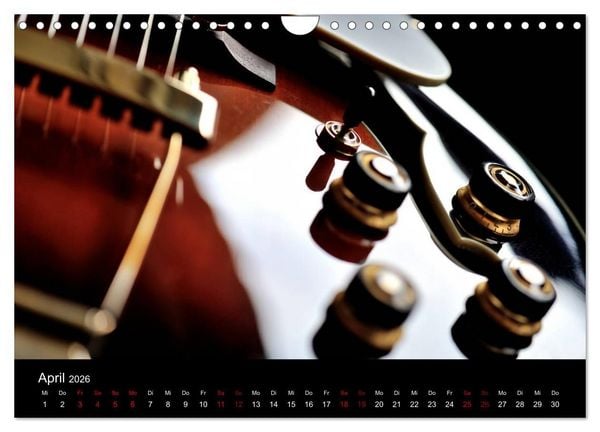 Produktbild: Feinheiten - Alte Gitarren im Detail (Wandkalender 2026 DIN A4 quer), CALVENDO Monatskalender