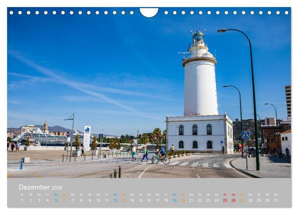 Produktbild: Malaga - andalusische Mittelmeerk&uuml;ste (Wandkalender 2026 DIN A4 quer), CALVENDO Monatskalender